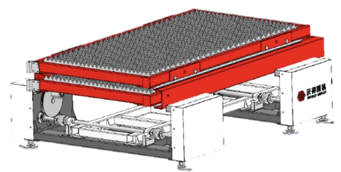 Измененный стол для лазерной резки